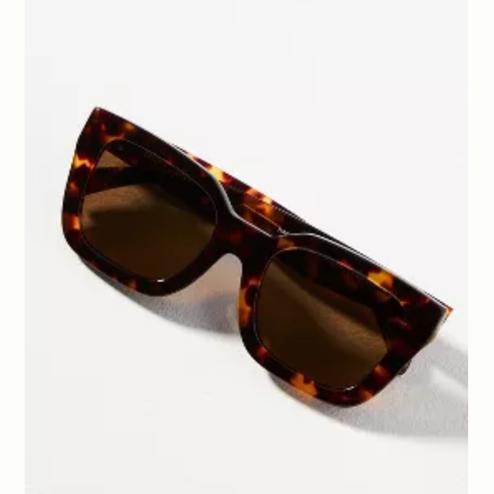 STILO Anthropologie Sunglasses Tortoise Shell Square Oversized Classic Preppy